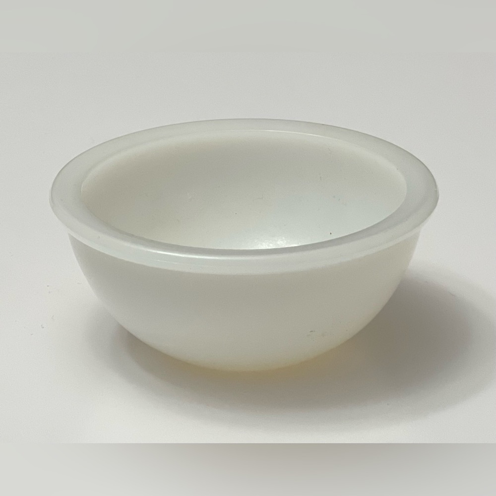 Vintage Tiny Milk Glass Mixing Bowl with Rim